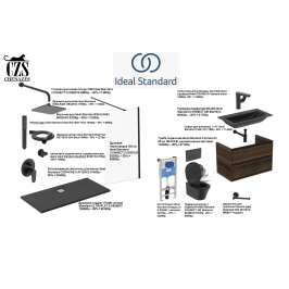 Ванная комната комплект IdealStandard 380000 чёрный.